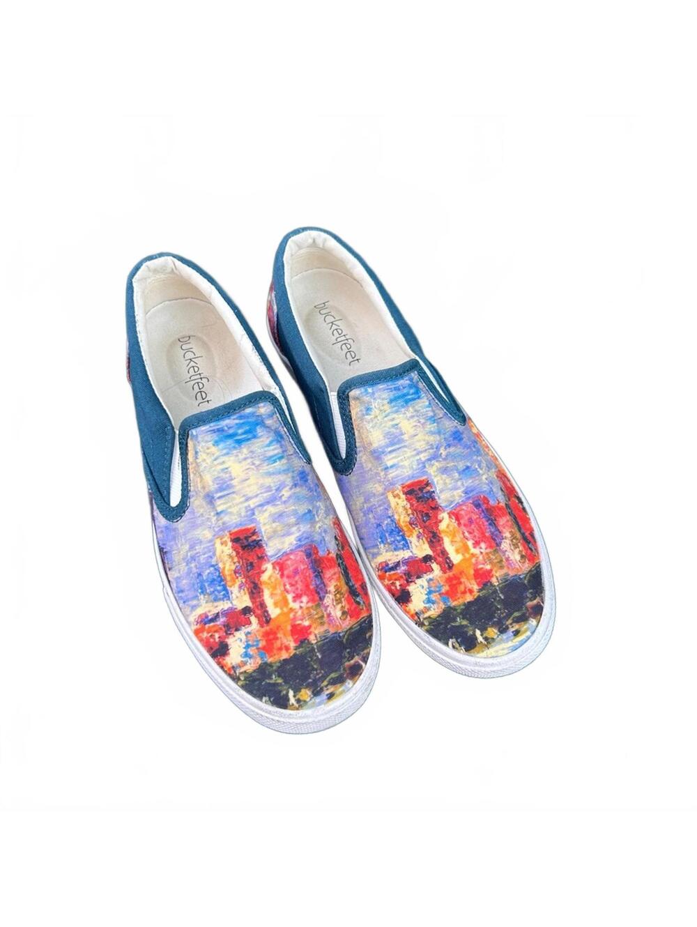 Bucketfeet CHICAGO Slip On Canvas Loafers | Size EU 38 / US 7